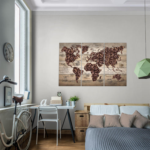 Wandbilder Wohnzimmer XXL Küche Kaffee Moderne Bilder Weltkarte